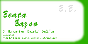 beata bazso business card